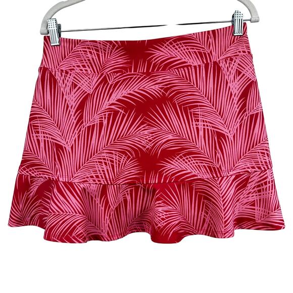 Tommy Bahama Dresses & Skirts - Tommy Bahama Skort Flounce Tropical Leaf Pattern Pink Med Tennis Pickleball Golf